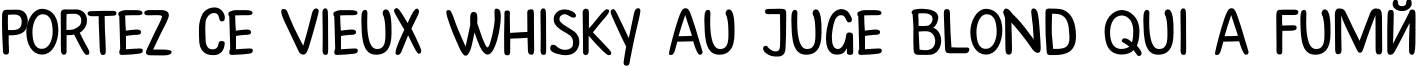 Пример написания шрифтом PlainScriptC текста на французском