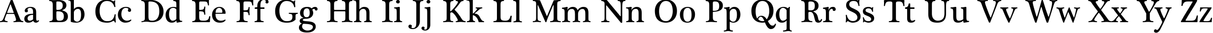 Пример написания английского алфавита шрифтом Plantagenet Cherokee