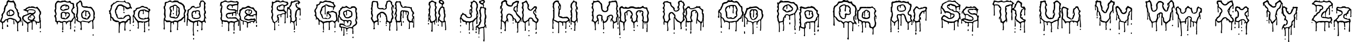 Пример написания английского алфавита шрифтом Plasma Drip Empty BRK