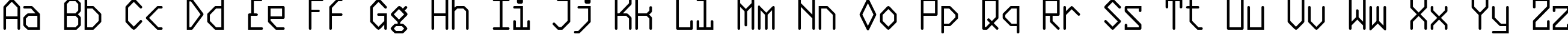 Пример написания английского алфавита шрифтом Plasmatic