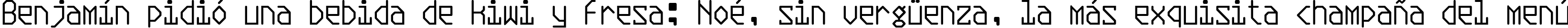 Пример написания шрифтом Plasmatic текста на испанском