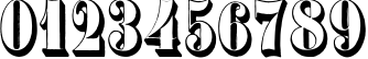 Пример написания цифр шрифтом Plastische Plakat-Antiqua