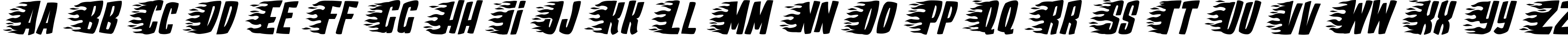 Пример написания английского алфавита шрифтом Play With Fire