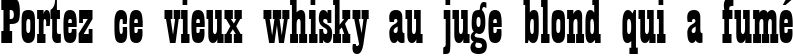 Пример написания шрифтом Playbill текста на французском