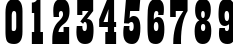 Пример написания цифр шрифтом Playbill