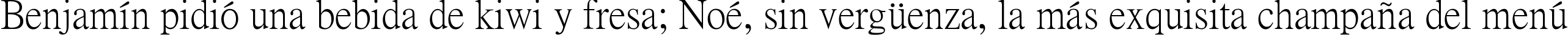 Пример написания шрифтом PMingLiU текста на испанском