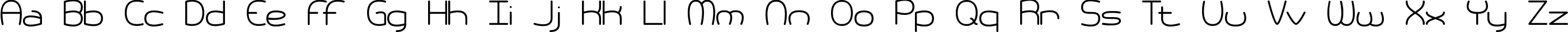 Пример написания английского алфавита шрифтом Pneumatics BRK