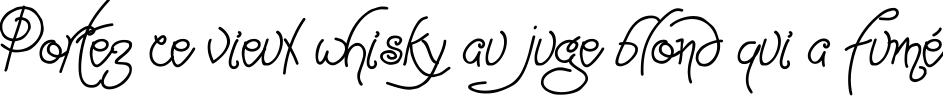 Пример написания шрифтом Point-Dexter текста на французском