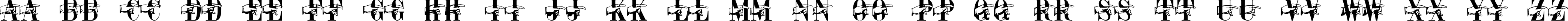 Пример написания английского алфавита шрифтом Pointage