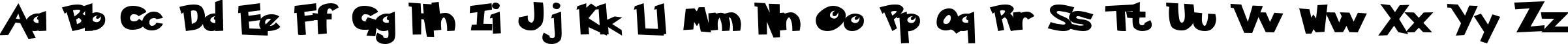 Пример написания английского алфавита шрифтом Pokemon  Normal