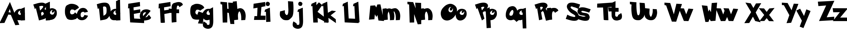 Пример написания английского алфавита шрифтом Pokemon  Solid