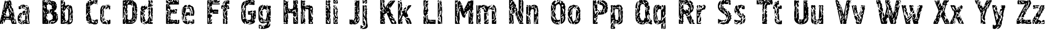 Пример написания английского алфавита шрифтом Pollock3C