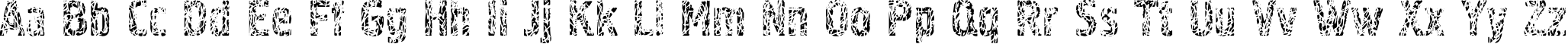 Пример написания английского алфавита шрифтом Pollock4C