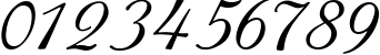 Пример написания цифр шрифтом Pompadur