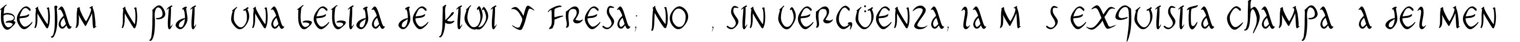 Пример написания шрифтом PompejiPetit текста на испанском