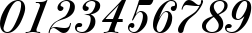 Пример написания цифр шрифтом PopularScript