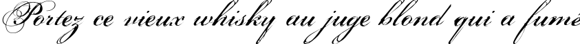 Пример написания шрифтом Porcelain текста на французском