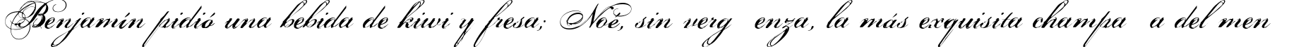 Пример написания шрифтом Porcelain текста на испанском