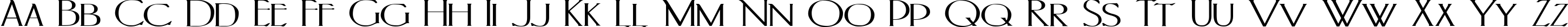 Пример написания английского алфавита шрифтом PortlandRoman Bold