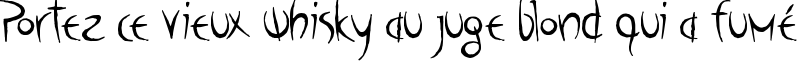 Пример написания шрифтом Poseidon AOE текста на французском