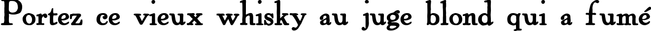Пример написания шрифтом Powell Antique Bold текста на французском