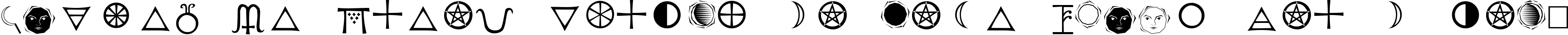 Пример написания шрифтом Astrological текста на французском