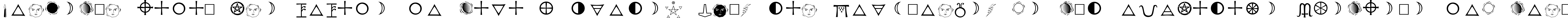 Пример написания шрифтом Astrological текста на испанском