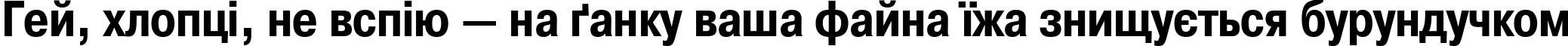 Пример написания шрифтом PragmaticaCondCTT Bold текста на украинском