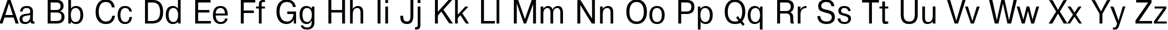 Пример написания английского алфавита шрифтом PragmaticaCTT90n