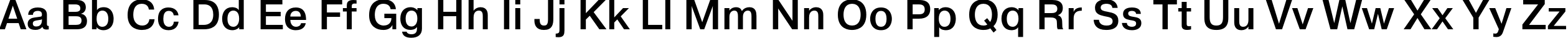 Пример написания английского алфавита шрифтом PragmaticaLightC Bold