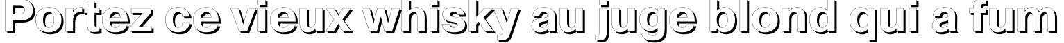 Пример написания шрифтом PragmaticaShadowC Bold текста на французском