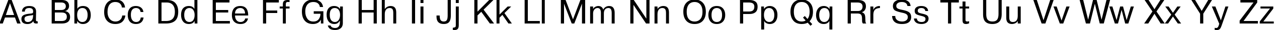 Пример написания английского алфавита шрифтом PragmaticaTT