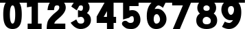Пример написания цифр шрифтом Prakrta