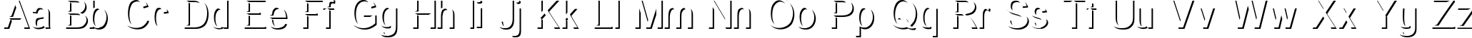 Пример написания английского алфавита шрифтом Primary Elector Platinum