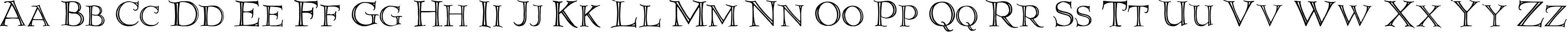 Пример написания английского алфавита шрифтом Priory