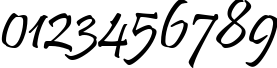 Пример написания цифр шрифтом Pristina
