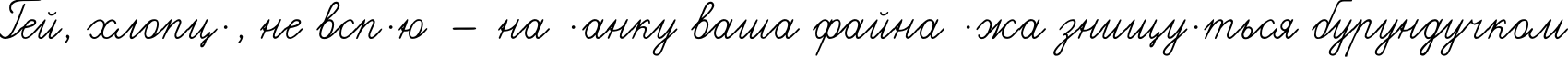 Пример написания шрифтом Propisi текста на украинском