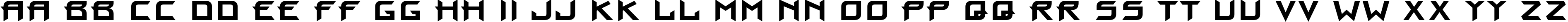 Пример написания английского алфавита шрифтом ProunC Bold