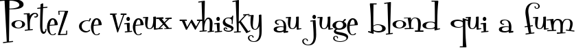 Пример написания шрифтом Pudelina текста на французском
