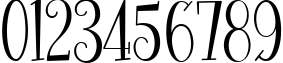 Пример написания цифр шрифтом Pudelina
