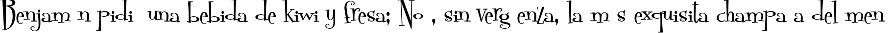 Пример написания шрифтом Pudelina текста на испанском