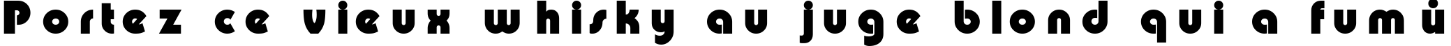 Пример написания шрифтом Pump текста на французском