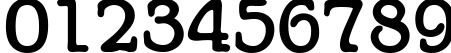 Пример написания цифр шрифтом Puritan Alternate Bold