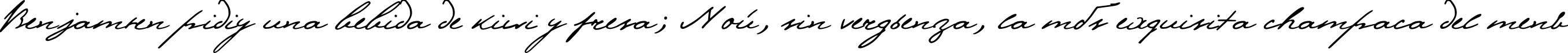 Пример написания шрифтом Pushkin текста на испанском