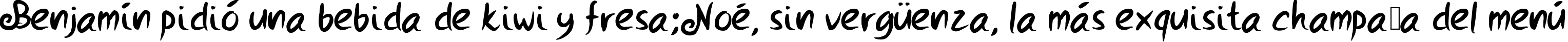 Пример написания шрифтом PWStrokes текста на испанском
