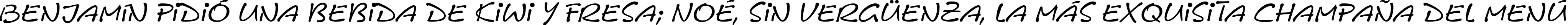 Пример написания шрифтом Pyxidium Quick текста на испанском