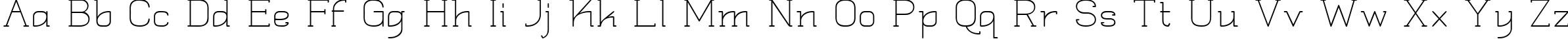 Пример написания английского алфавита шрифтом Quadlateral