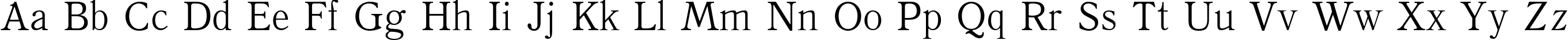 Пример написания английского алфавита шрифтом QuantAntiqua Medium