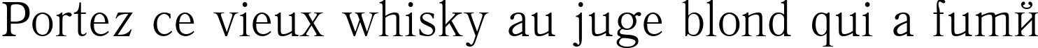 Пример написания шрифтом QuantAntiqua Medium текста на французском