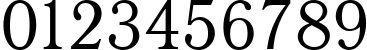 Пример написания цифр шрифтом QuantAntiqua Medium